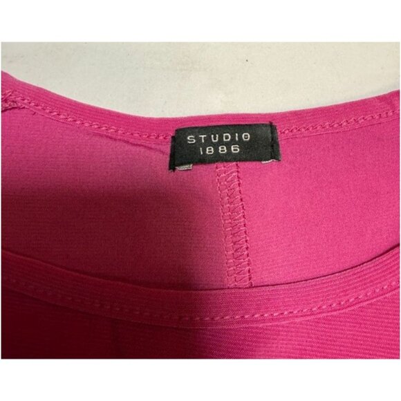 Studio 1886 Womens Short Sleeve Grommet Detail Top Mauve Size Medium - Picture 4 of 9